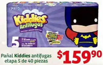 Soriana Híper Pañal Kiddies antifugas etapa 5 de 40 piezas oferta