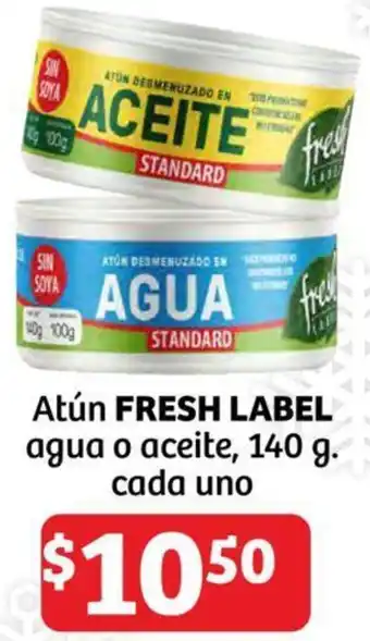 Soriana Híper Atún FRESH LABEL agua o aceite, 140 g. cada uno oferta