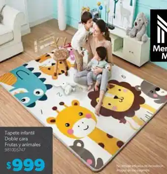 Sam's Club Tapete infantil Doble cara Frutas y animales oferta