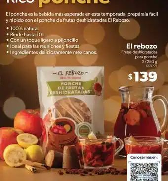 El rebozo Frutas deshidratadas para ponche 2/250 g
