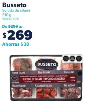 Sam's Club Busseto Surtido de salami 510g oferta