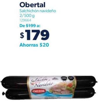 Sam's Club Obertal Salchichón navideño 2/500 g oferta