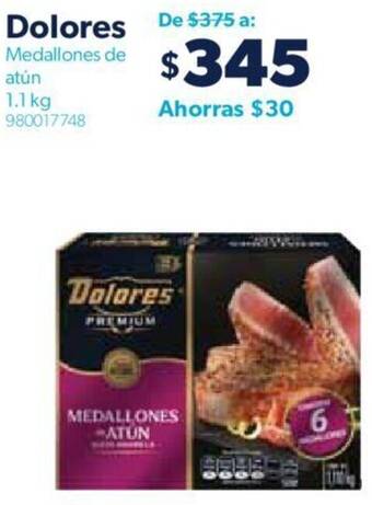 Sam's Club Dolores Medallones de atún 1.1kg oferta