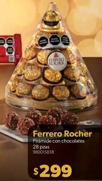 Sam's Club Ferrero Rocher Pirámide con chocolates 28 pzas oferta
