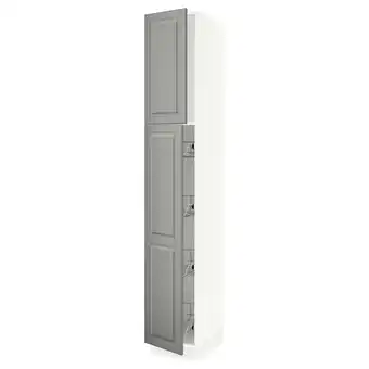 IKEA Sektion gabinete alto 2 puertas c/canasta, blanco/bodbyn gris, 38x61x229 cm oferta