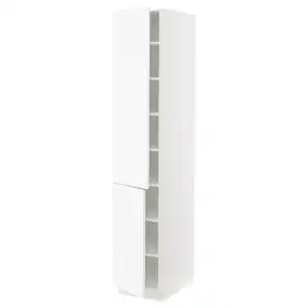 IKEA Sektion gabinete alto 2 puertas c/estantes, blanco enköping/blanco efecto madera, 38x61x203 cm oferta