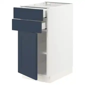 IKEA Sektion / maximera gabinete bajo 1 puerta 2 cajones, blanco axstad/mate azul, 38x61x76 cm oferta