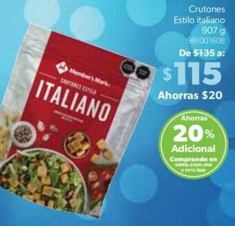 Sam's Club Crutones Estilo italiano 907g oferta