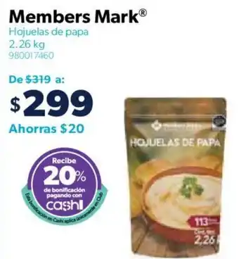 Sam's Club Members Mark Hojuelas de papa 2.26kg oferta