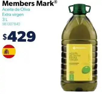 Sam's Club Members Mark Aceite de Oliva Extra virgen 3L oferta