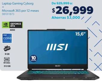 Sam's Club Laptop Gaming Cyborg + Microsoft 365 por 12 meses  15,6" oferta
