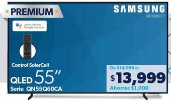 Sam's Club SAMSUNG Control SolarCell QLED 55” oferta