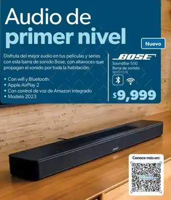 Sam's Club BOSE SoundBar 550 Barra de sonido oferta