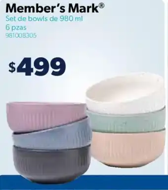 Sam's Club Member's Mark Set de bowls de 980 ml oferta