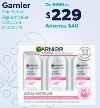 Sam's Club Garnier Skin Active Agua micelar 3/400 ml oferta