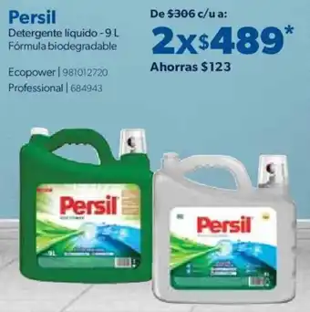 Sam's Club Persil Detergente líquido 9 L Fórmula biodegradable oferta