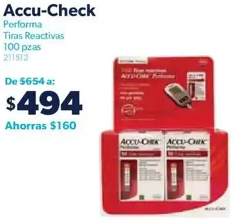 Sam's Club Accu-Check Performa Tiras Reactivas 100 pzas oferta