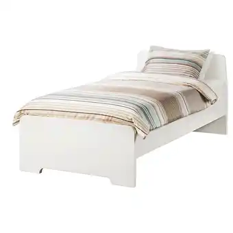 IKEA Askvoll base de cama, blanco/luröy, individual oferta