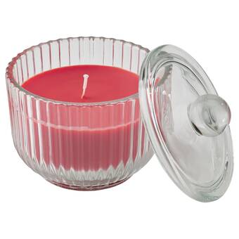 IKEA Vinterfint vela aromática en vaso, canela y azúcar/rojo, 20 hr oferta