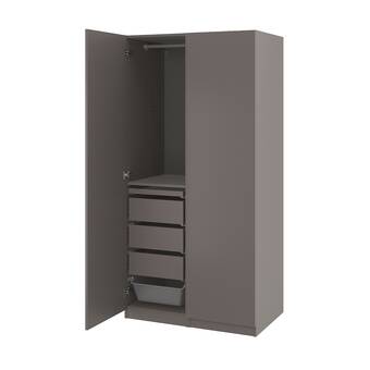 IKEA Pax / forsand combinación de clóset, gris oscuro/gris oscuro, 100x60x201 cm oferta