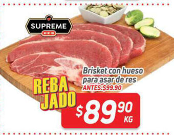 HEB Brisket con hueso para asar de res oferta