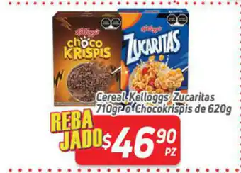 HEB Cereal Kelloggs Zucaritas 710gr o Chocokrispis de 620g oferta