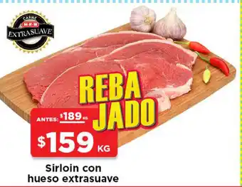 HEB Sirloin con hueso extrasuave oferta