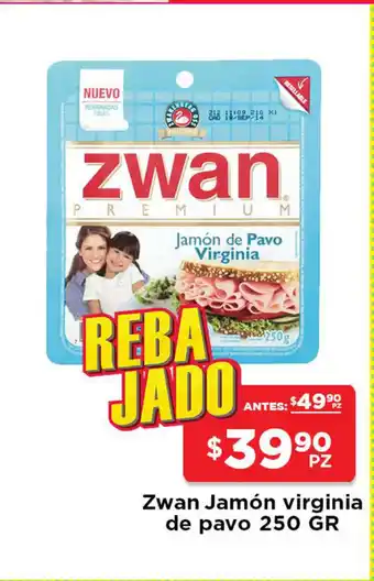 HEB Zwan Jamon virginia de pavo 250 gr oferta