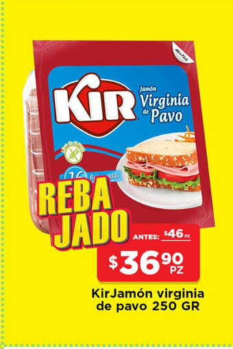 HEB Kir Jamon virginia de pavo 250 gr oferta
