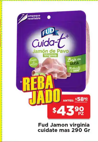 HEB Fud Jamon virginia cuidate mas 290 gr oferta