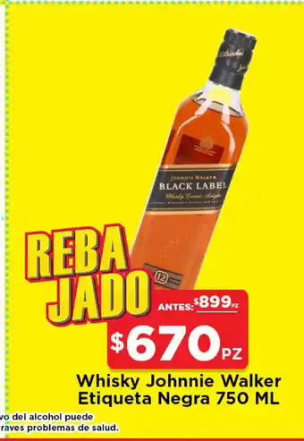 HEB Whisky Johnnie Walker Etiqueta Negra 750 ML oferta