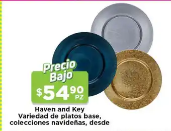 HEB Haven and Key Variedad de platos base, colecciones navideñas, desde oferta