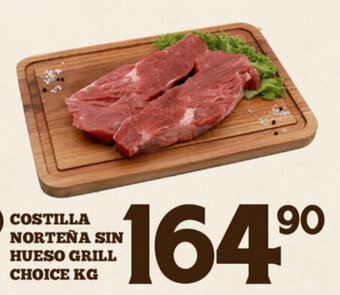Alsuper Costilla Norteña sin hueso grill choice kg oferta