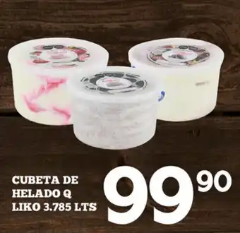 Cubeta de Helado Q Liko 3.785 Lts