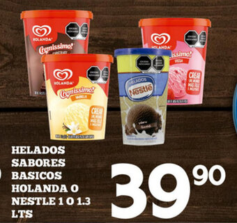 Helados Sabores Basicos Holanda o Nestle 1 o 1.3 Lts