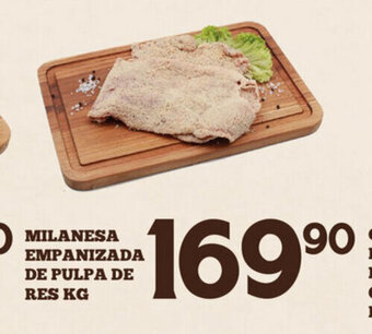 Alsuper Milanesa Empanizada de Pulpa de Res kg oferta