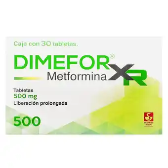Farmacias YZA Dimefor xr 500mg 30 tabs oferta