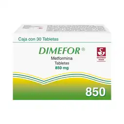 Farmacias YZA Dimefor 850mg 30 tabs oferta