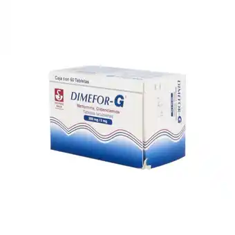 Farmacias YZA Dimefor g 500mg/5mg 60 tabs oferta