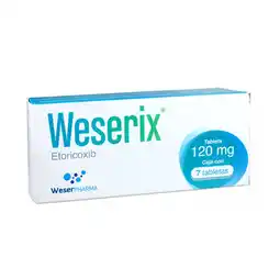 Farmacias YZA Weserix 120mg 7 tabs oferta