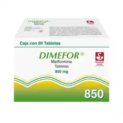 Farmacias YZA Dimefor 850mg 60 tabs oferta