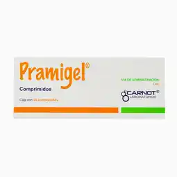 Farmacias YZA Pramigel 10mg/200mg/50mg 20 comp oferta