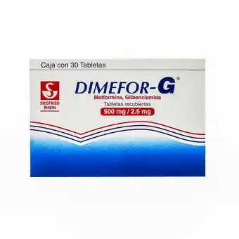 Farmacias YZA Dimefor g 500mg/2.5mg 30 tabs oferta