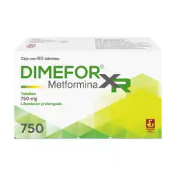 Farmacias YZA Dimefor xr 750mg 60 tabs oferta