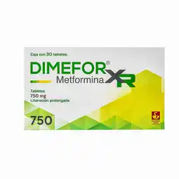 Farmacias YZA Dimefor xr 750mg 30 tabs oferta