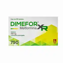 Farmacias YZA Dimefor xr 750mg 30 tabs oferta