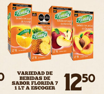 Alsuper Variedad de Bebidas de Sabor Florida 7 1Lt A Escoger oferta