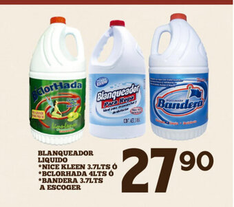 Blanqueador Liquido *Nice Kleen 3.7lts *Bclorhada 4lts * Bandera 3.7lts A Escoger