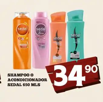 Alsuper Shampoo o Acondicionador Sedal 650mls oferta