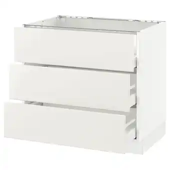 IKEA Sektion gabinete bajo p/parrilla 3 cajones, blanco maximera/veddinge blanco, 91x61x76 cm oferta